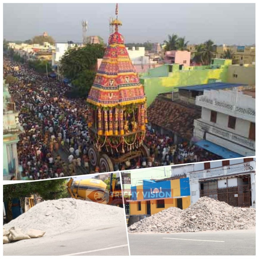 ஸ்ரீரங்கம் சித்திரை தேரோட்டத்திற்கு இடையூறு - பக்தர்கள் வேதனை