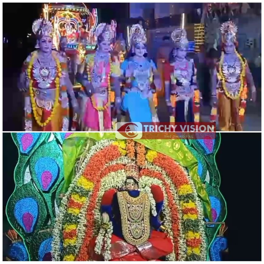 முத்து பல்லக்கில் அம்மன் திருவீதி உலா.