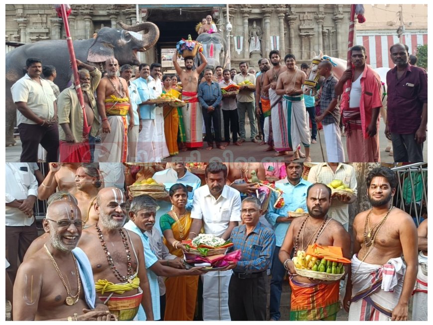 ஸ்ரீவில்லிபுத்தூர் கோவிலிருந்து ஸ்ரீரங்கம் ரெங்கநாதர் மற்றும் தாயாருக்கு வஸ்திர மரியாதை