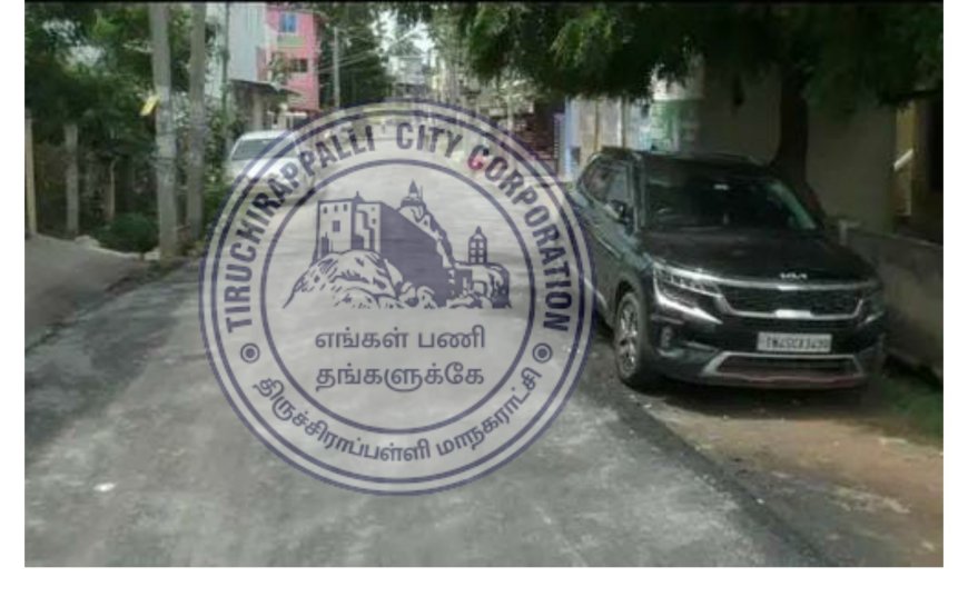 கார் நின்ற பகுதியை விட்டுவிட்டு சாலை - மாநகராட்சி ஆணையர் விளக்கம்