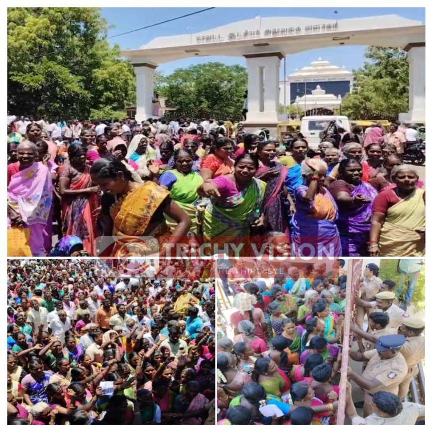 மாவட்ட ஆட்சியர் அலுவலகத்தை ஆயிரத்துக்கும் மேற்பட்டோர் முற்றுகையிட்டதால் பரபரப்பு