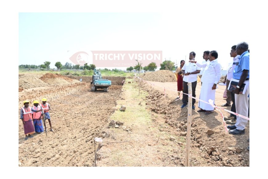 பஞ்சபூரில் நவீன கழிவுநீர் சுத்திகரிப்பு நிலையம் கட்டுமான பணியை பொறியாளர்களுடன் மேயர் ஆய்வு.