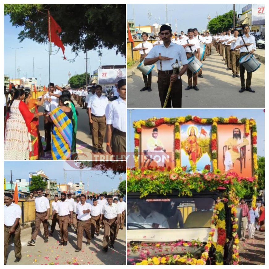 ஆர்எஸ்எஸ் சார்பில் திருச்சியில் பதஞ்சலன் எனப்படும் அணிவகுப்பு ஊர்வலம்