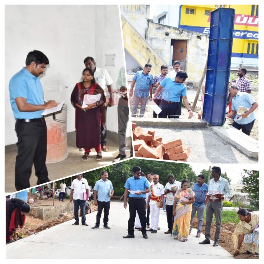 பல்வேறு வளர்ச்சித் திட்டப்பணிகளை மாவட்ட ஆட்சித்தலைவர் ஆய்வு