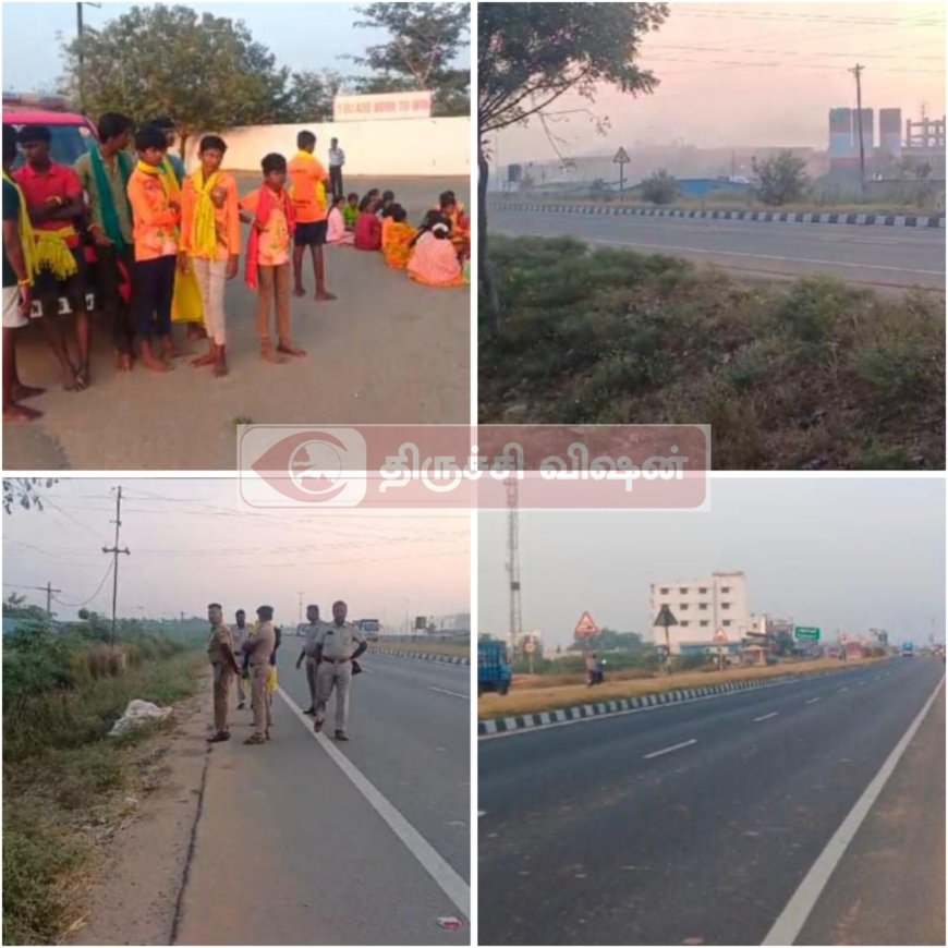 சமயபுரத்திற்க்கு பாதயாத்திரை சென்ற பெண் பக்தர்கள் மீது வாகனம் மோதியதில் ஒருவர் பலி - சோகம்