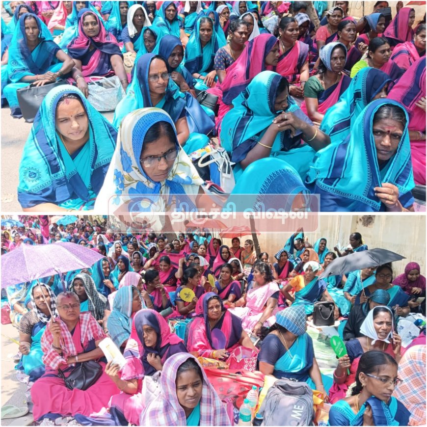 கோடை விடுமுறை அளிக்க வேண்டும்-அங்கன்வாடி ஊழியர்கள் காத்திருப்பு போராட்டம்