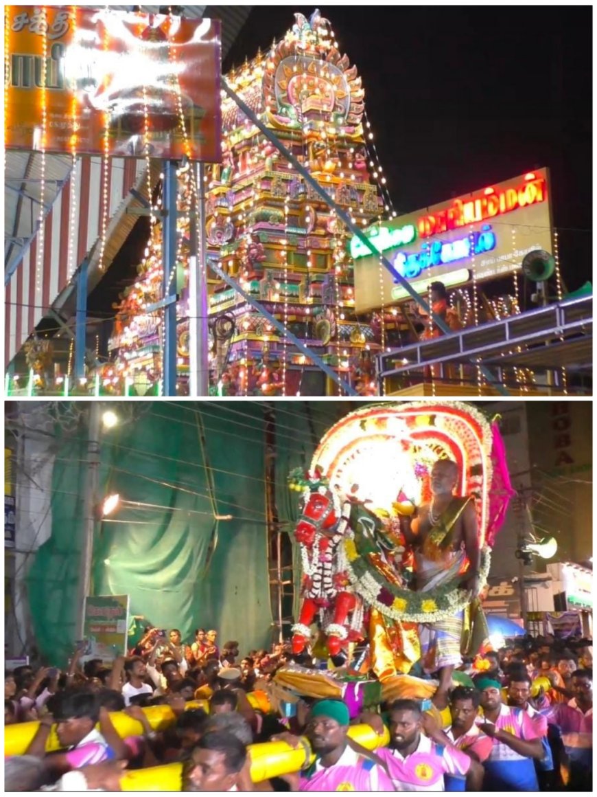 வேப்பிலை மாரியம்மன் கோவில் வேடபரி நிகழ்ச்சி-மழையையும் பொருட்படுத்தாது குவிந்த பக்தர்கள்