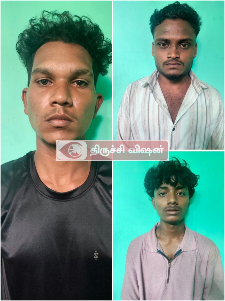 திருவரம்பூர் அருகே சட்ட விரோத செயலில் ஈடுபட்டு தப்பிய ஓடிய மூவர் கைது