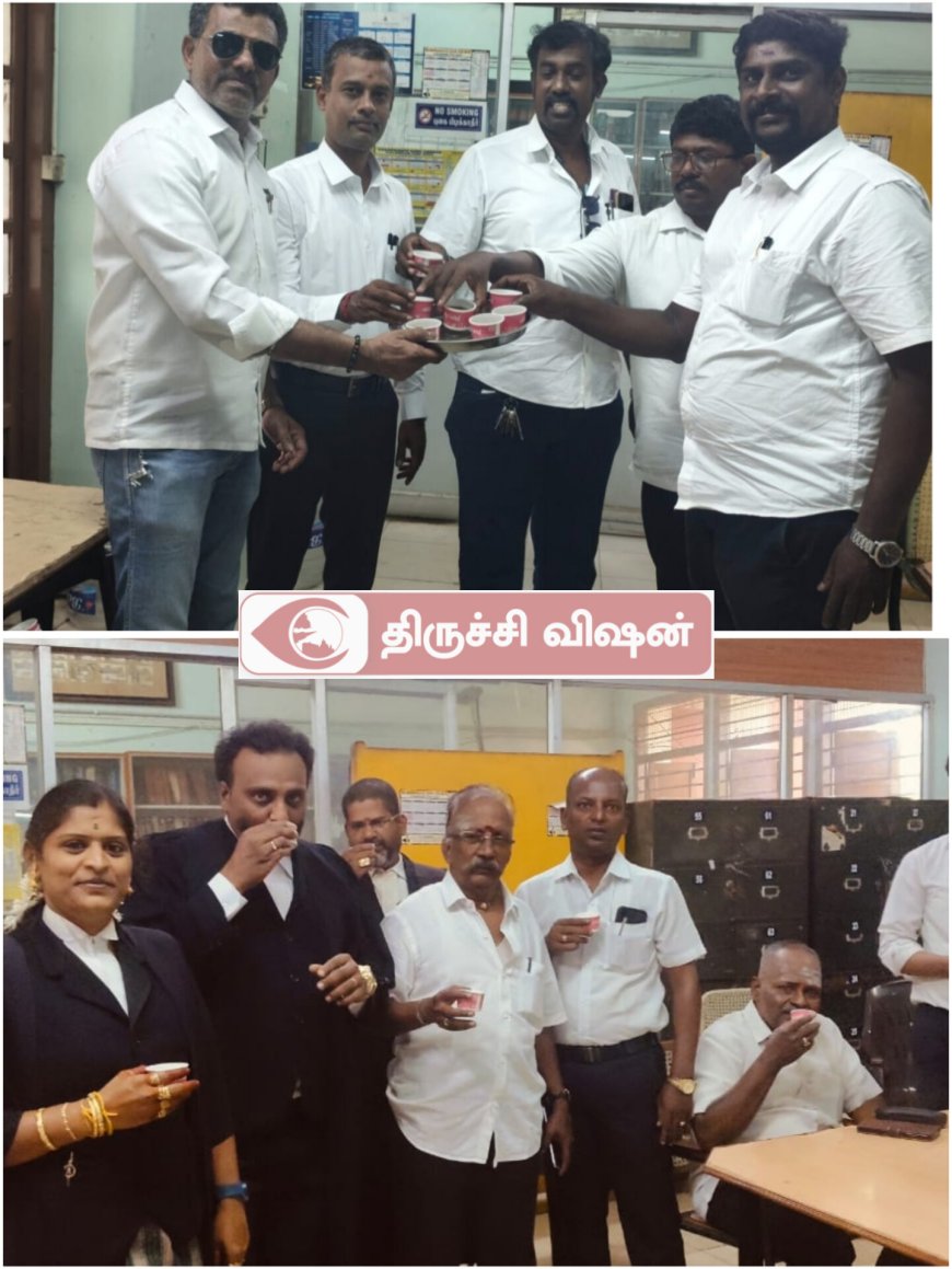 குற்றவியல் வழக்கறிஞர்கள் சங்கத்தின் சார்பாக கபசுர குடிநீர் வழங்கும் நிகழ்ச்சி