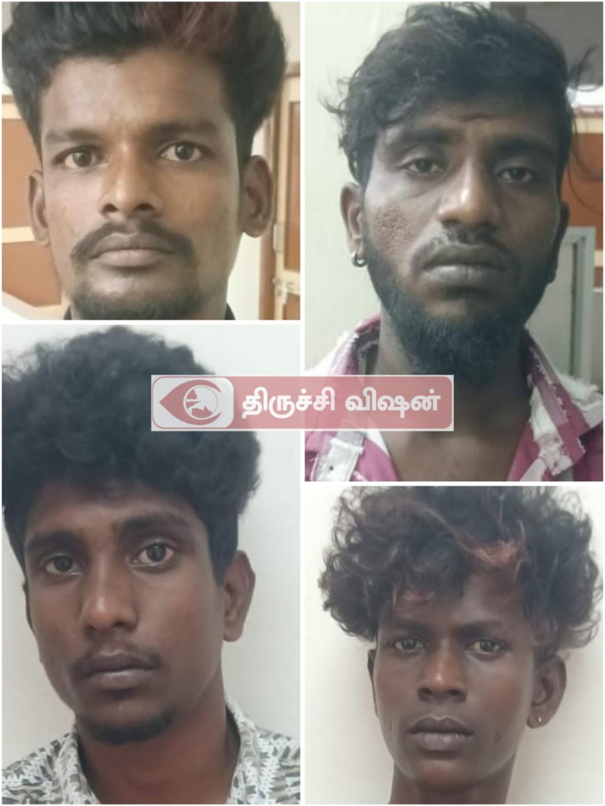 பழனிக்கு சென்று திரும்பி வந்த போது வீட்டில் நான்கு திருடர்கள் தப்பி ஓடிய சம்பவம் - 24 மணி நேரத்தில் கைது