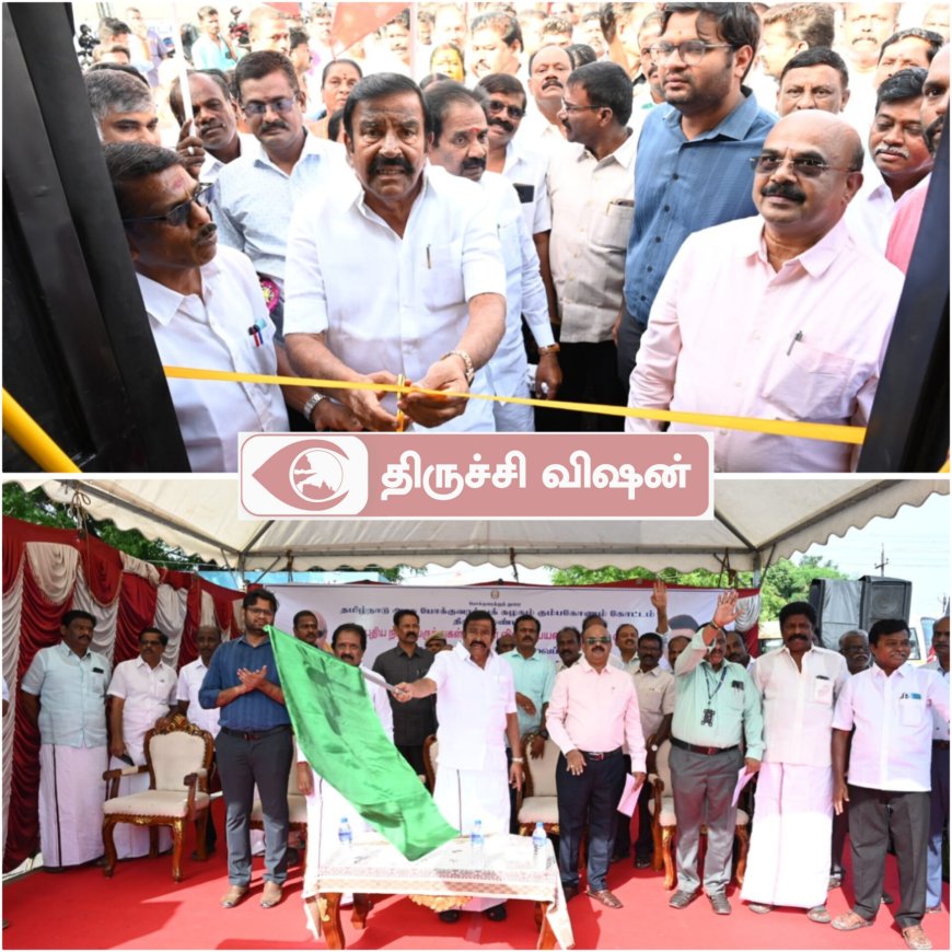 பயன்பாட்டிற்கு வந்த மகளிர் விடியல் பேருந்துகள்- கொடியசைத்து துவக்கி வைத்த அமைச்சர் கே. என் நேரு