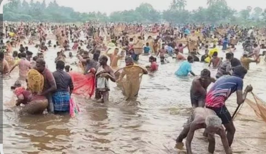 மறவனூர் பெரிய குளத்தில் (16. 06. 2025) திங்கட்கிழமை நடைபெற உள்ள மீன்பிடி திருவிழா