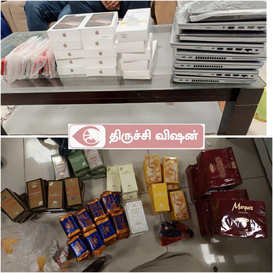 திருச்சி விமான நிலையத்தில் 11 லட்சம் ரூபாய் மதிப்புள்ள இ- சிகரெட்டுகள் பறிமுதல்