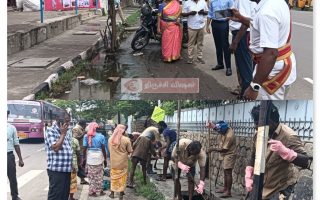 தில்லைநகர் மழைநீர் வடிகால் பணிகளை நேரில் ஆய்வு செய்த மாநகராட்சி ஆணையர்