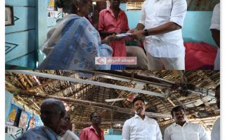 மழையில் இடிந்த வீட்டை பார்வையிட்டு நிதியுதவி வழங்கிய அமைச்சர் அன்பில் மகேஸ் பொய்யாமொழி