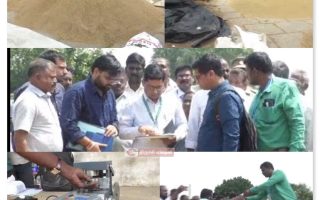 திருச்சி மாவட்டத்தில் 6 இடத்தில் நெல் ஈரப்பதம் தொடர்பாக மத்திய உணவுதுறை அலுவலர்கள் குழு ஆய்வு