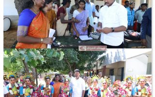 அமைச்சர் அன்பில் மகேஸ் மாவட்ட கலைத்திருவிழாவில் மாணவர்களுக்கு வாழ்த்து தெரிவித்தார்