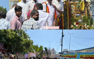 பசும்பொன் முத்துராமலிங்க தேவர் ஜெயந்தி விழா திருச்சியில் உருவச்சலைக்கு திமுகவினர் மாலை அணிவித்து மரியாதை செலுத்தினர்