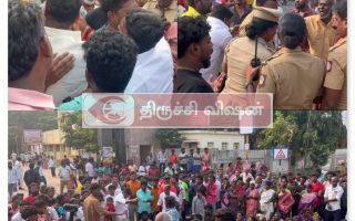 திருச்சி கொடூர கொலையில் இறந்த இளைஞரின் உறவினர்கள் திடீர் சாலை மறியல்