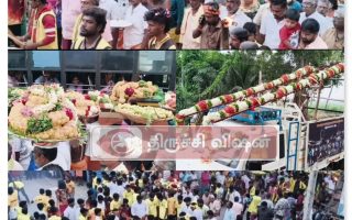 காட்டுப்புத்தூரில் 60 ஆண்டுகள் பின் புதிய தூக்கு தேர் வெள்ளோட்டம்