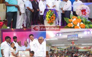 திருச்சி காட்டூர் ஆய்வு மில் பகுதியில் உள்ள ஏலிம் திருச்சபையின் சார்பில் கிறிஸ்துமஸ் விழா ரெவரென்ட். பீட்டர் கிளமெண்ட் தலைமையில் நடைபெற்றது.