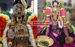 ஸ்ரீரங்கம் பகல் பத்து 5-ஆம் நாள்: “அரைச் சிவந்த ஆடையுடன்” கிளி ஏந்தி எழிலாகக் காட்சியளித்த நம்பெருமாள்!