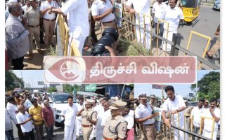 அரியமங்கலம் நான்கு சாலை சந்திப்பில் போக்குவரத்து நெரிசல்: அமைச்சர் அன்பில் மகேஸ் நேரில் ஆய்வு