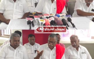 தமிழகத்தில் அமித்ஷாவின் கனவு ஒருபோதும் பலிக்காது!” – திருச்சியில் முத்தரசன் ஆவேசப் பேட்டி.