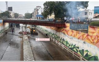 ஸ்டீல் கிரிடர் மாற்றம்: மேலப்புதூர்–பாலக்கரை கீழ் பாலம் சாலை 25–28 மூடல்