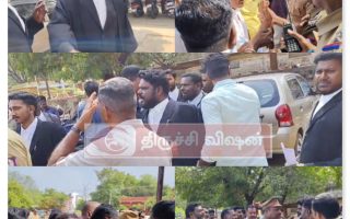 திருச்சி நீதிமன்ற வளாகத்தில் அர்ஜுன் சம்பத்–வழக்கறிஞர்கள் இடையே தள்ளுமுள்ளு