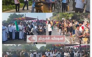 திருவெறும்பூர் குண்டூரில் முதலாம் ஆண்டு குதிரை பந்தயம் – அமைச்சர் அன்பில் மகேஸ் தொடக்கம்