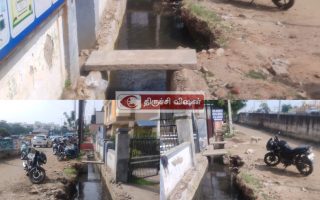 தென்னூர், உழவர் சந்தை அருகில் மழைநீர் வடிகால் பணி மந்தமாக நடைபெறுவதால் மக்கள் சிரமம்