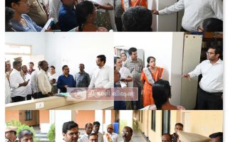 புலிவலம் ஓயாசிஸ் கல்லூரி வாக்கு எண்ணிக்கை மையம்: கலெக்டர் சரவணன் ஆய்வு