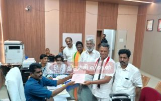 மரக்கடையில் தொடங்கி அரியமங்கலம் வரை ஊர்வலம் – ராஜசேகரன் மனுத்தாக்கல்