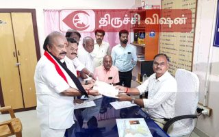 ஸ்ரீரங்கம் தொகுதி அதிமுக வேட்பாளர் வேட்புமனு தாக்கல்