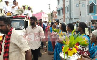 திருச்சி மேற்கு தொகுதியில் அமைச்சர் கே.என்.நேரு தீவிர வாக்கு சேகரிப்பு