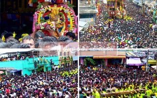 திருச்சி சமயபுரம் மாரியம்மன் கோவிலில் சித்திரை தேரோட்ட விழா – லட்சகணக்கான பக்தர்கள் பங்கேற்பு