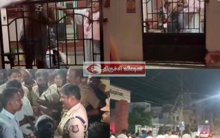 தவெக பெண் தொண்டர்கள் மீது தாக்குதல் – கே.கே. நகர் காவல் நிலையம் முன் தவெகவினர் போராட்டம்!