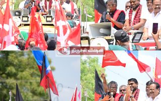 மண்ணச்சநல்லூர்: வேட்பாளர் கதிரவனை ஆதரித்து முத்தரசன் வாக்கு சேகரிப்பு.