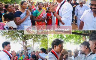 திருவெறும்பூர் தொகுதியில் அமைச்சர் அன்பில் மகேஸ் பொய்யாமொழி தீவிர வாக்குச் சேகரிப்பு