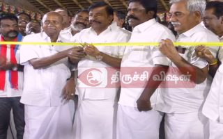 திருச்சி மேற்கு தொகுதி திமுக தேர்தல் பணிமனை அலுவலகம் திறப்பு –  அமைச்சர் நேரு திறந்து வைத்தார்.