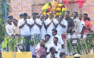 கே.என். நேரு தலைமையில் முத்தரையர் சிலைக்கு திமுகவினர் மரியாதை