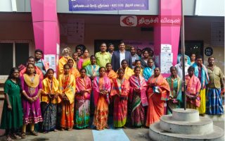 திருச்சியில் தூய்மை காவலர்களுடன் உழைப்பாளர் தின விழா