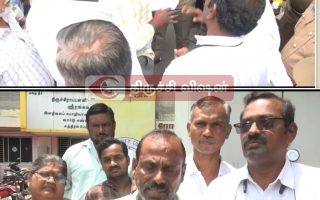 திருச்சி தரைக்கடை அகற்றம் – வியாபாரிகள் போராட்டம்