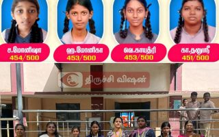 தலாகுடி பள்ளி மாணவர்களை கௌரவித்த திருச்சி ரோட்டரி கிளப்