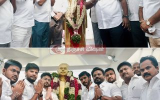 சர்.ஏ.டி.பன்னீர்செல்வம் சிலைக்கு அமைச்சர்கள் மரியாதை
