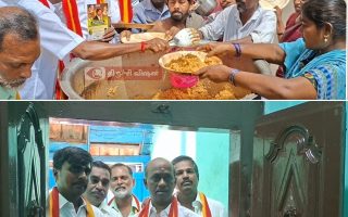 முதல்வர் விஜய் பிறந்தநாள் முன்னிட்டு திருச்சியில் ராக்போர்ட் ராஜேஷ் அலுவலகம் திறப்பு, அன்னதானம்
