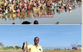 துறையூர் சிக்கதம்பூர் ஏரியில் 7 ஆண்டுக்குப்பின் மீன்பிடி திருவிழா