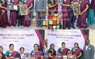 திருச்சியில் ரூபிக் கியூப்ஸில் 4 மாணவர்கள் புதிய உலக சாதனை!
