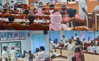 மேயருக்கே தெரியாமல் நோட்டீஸா? திருச்சி மாநகராட்சி கூட்டத்தில் திமுக உறுப்பினர்கள் தர்ணா போராட்டம்!